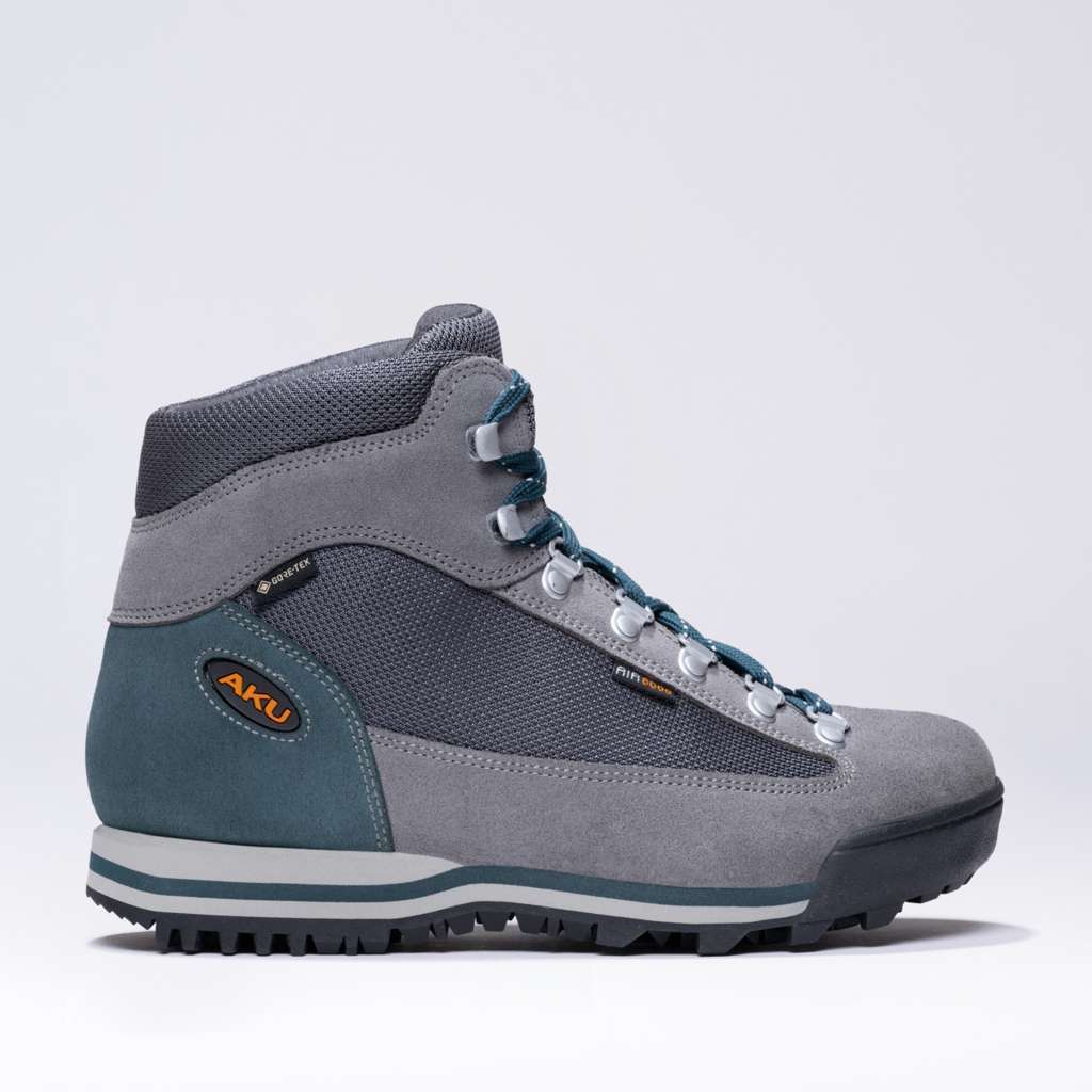 AKU Ultra Light Micro GTX Ws Grigio-Petrolio vista tre quarti