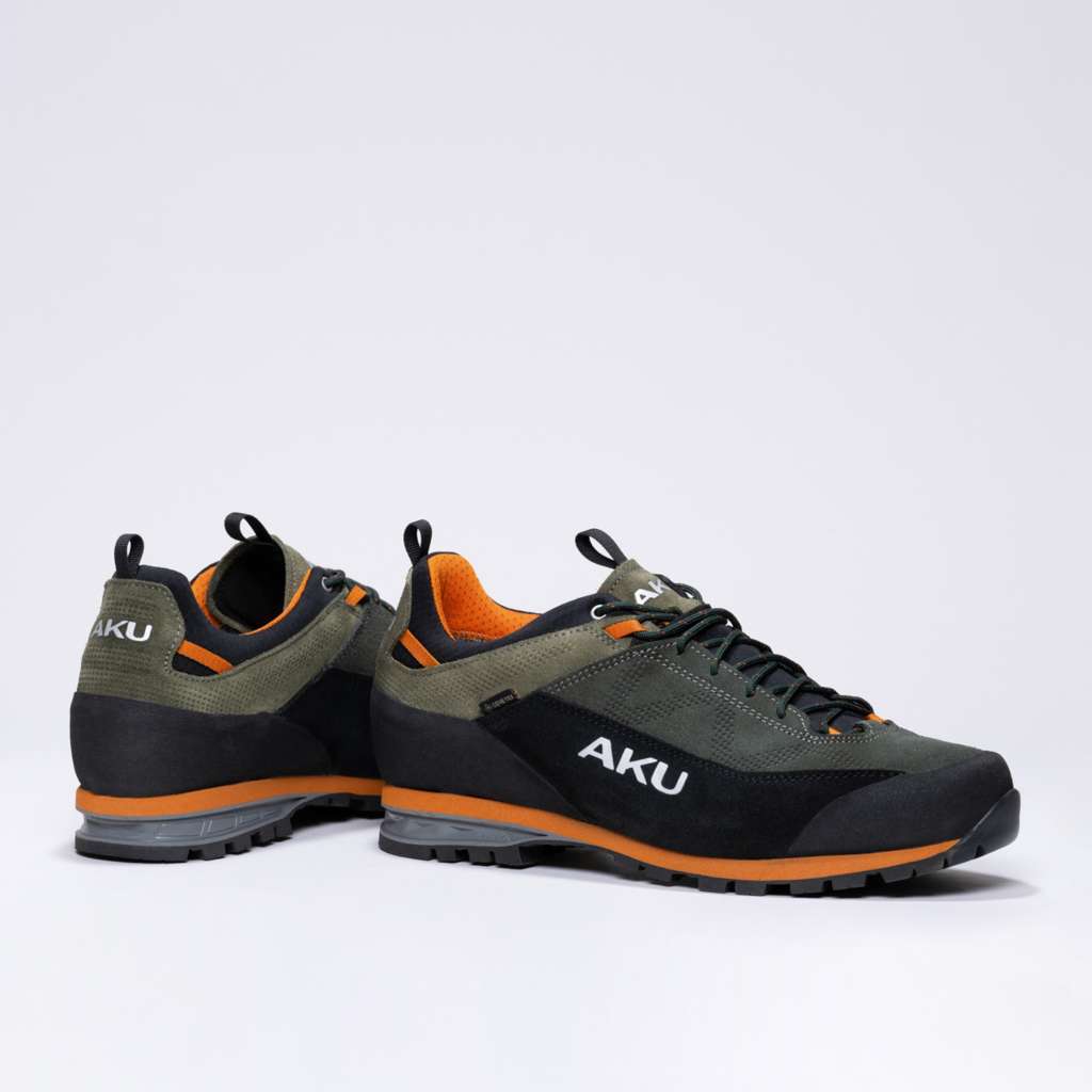 AKU Link GTX Verde-Arancio vista paio completo