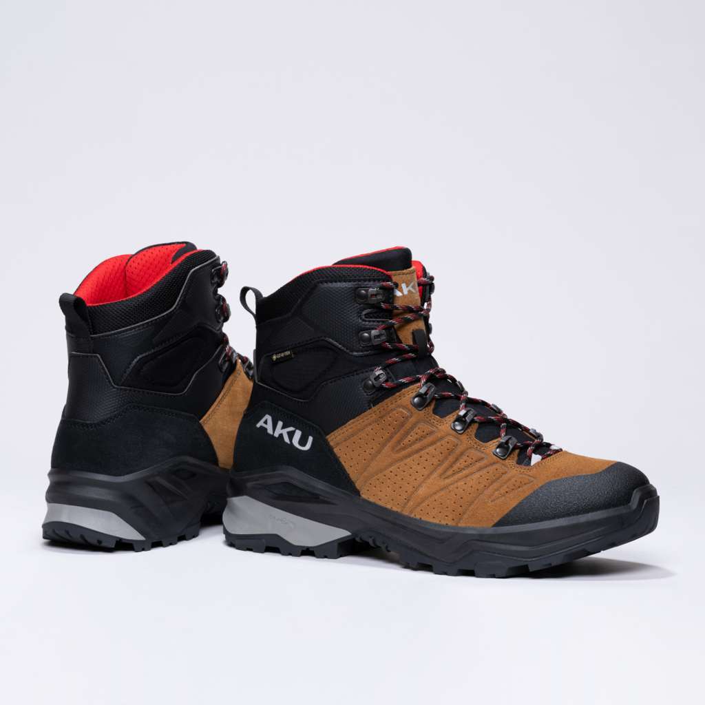AKU Adapta SD GTX Marrone ruggine-Rosso vista paio completo
