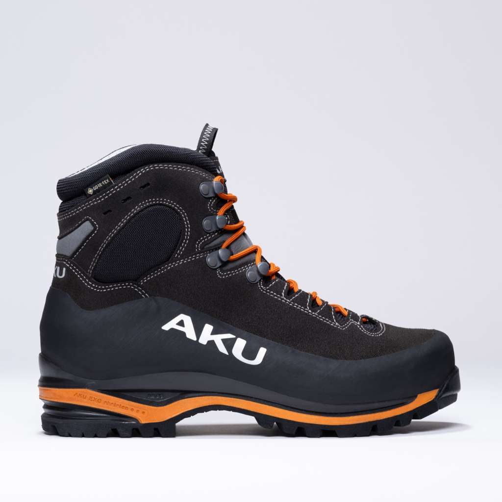 AKU Superalp Wide GTX Antracite-Arancio vista tre quarti