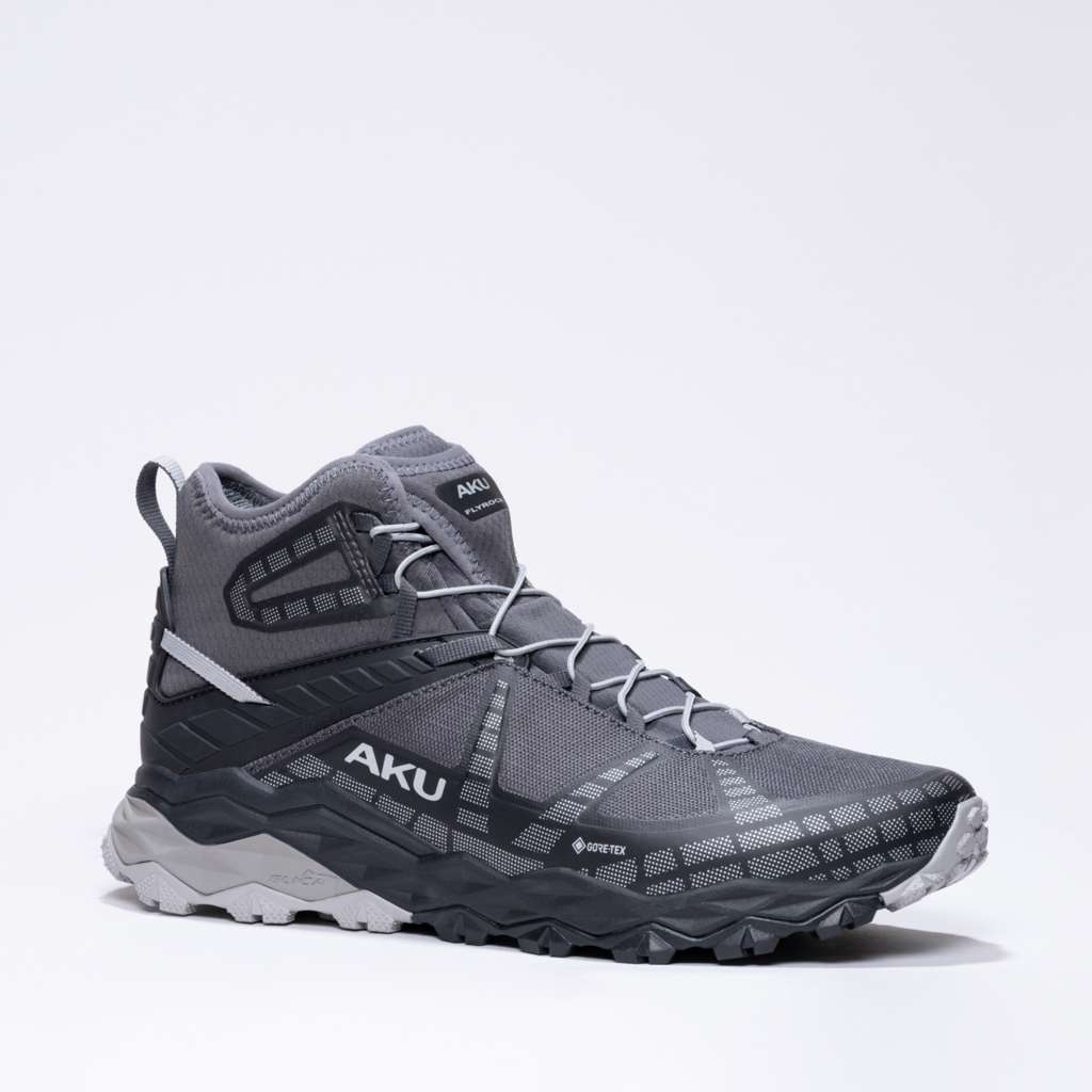 AKU Flyrock Mid GTX Nero-Argento vista laterale
