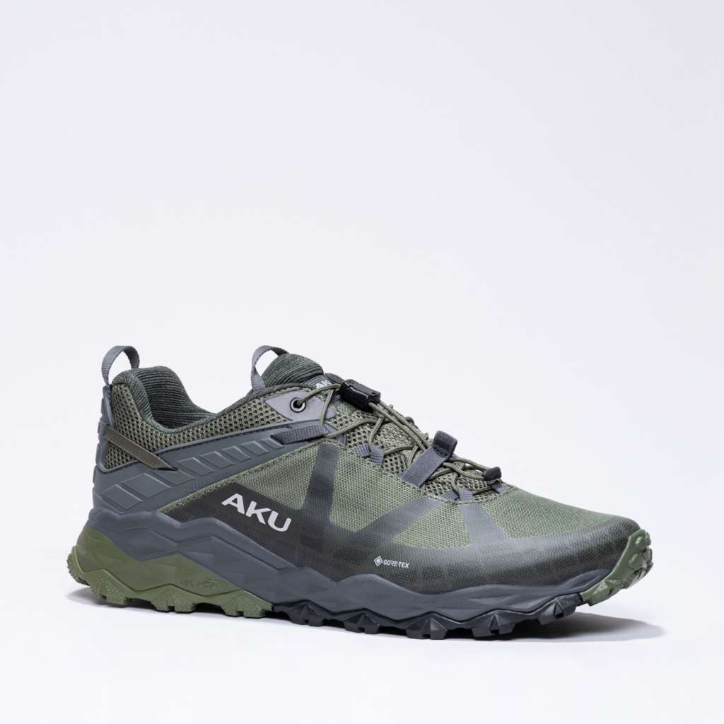 AKU Flyrock GTX Verde-Grigio vista laterale