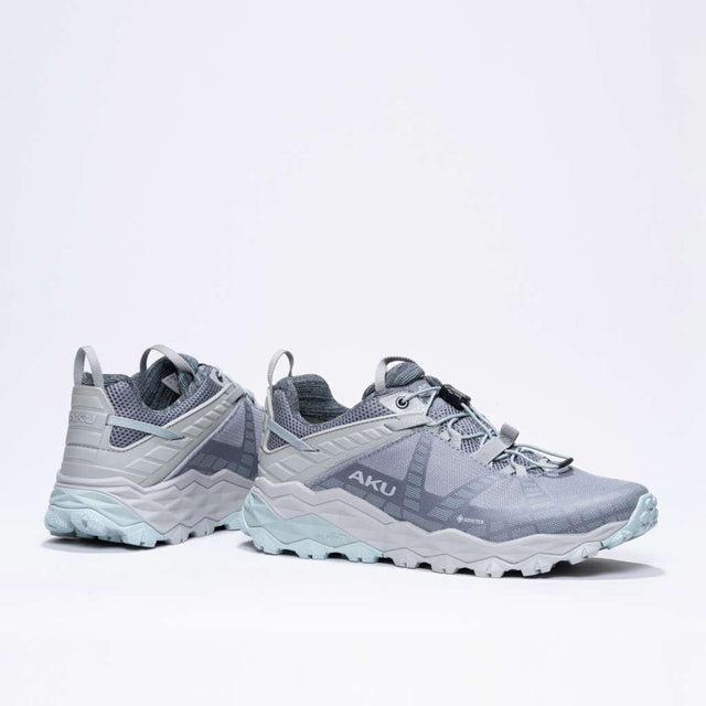 AKU Flyrock GTX Ws Viola chiaro-Verde acqua vista paio completo