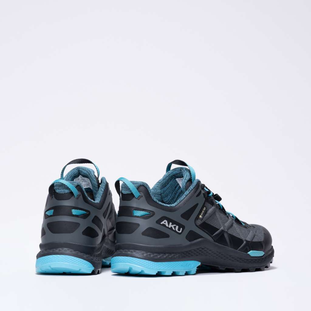 AKU Rocket DFS GTX Ws Nero-Turchese vista posteriore