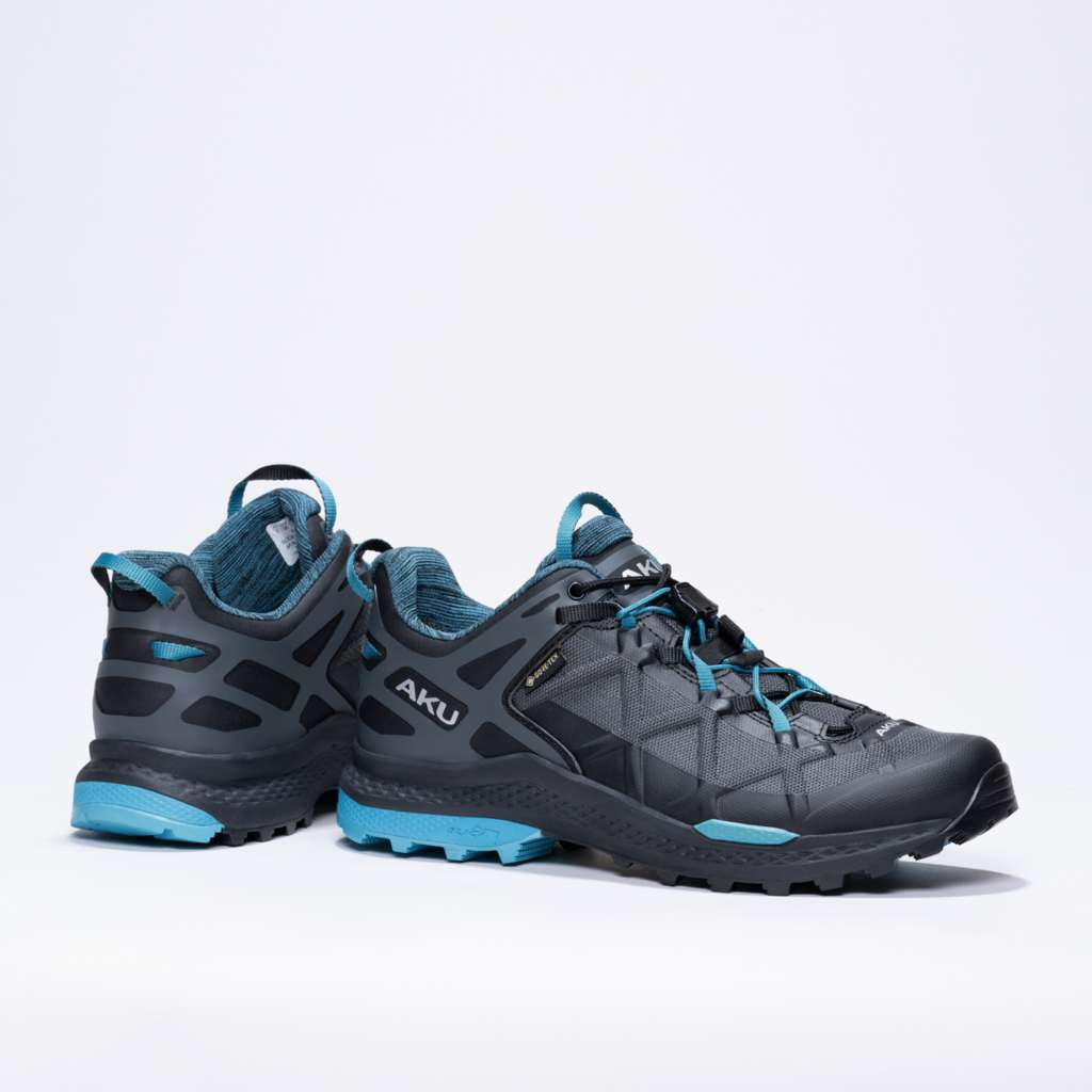 AKU Rocket DFS GTX Ws Nero-Turchese vista paio completo