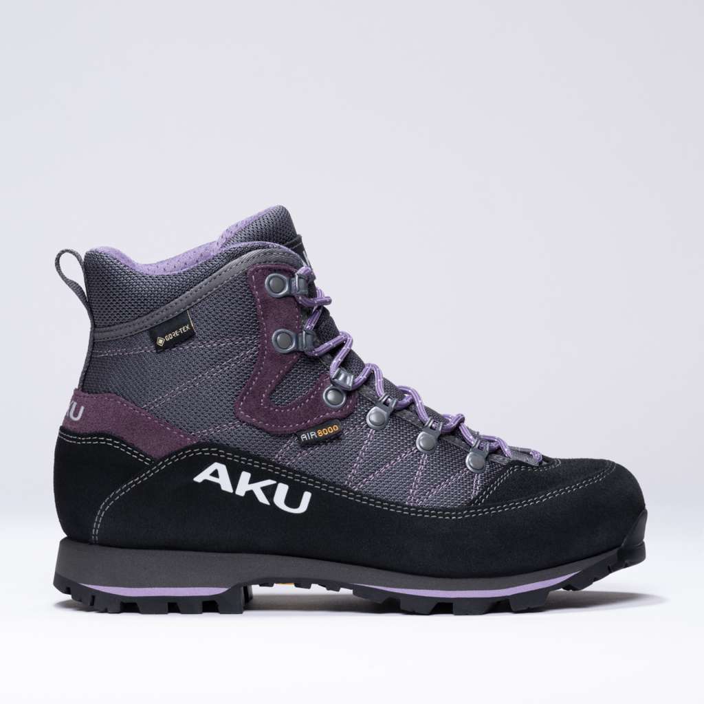AKU Trekker Lite III GTX Ws Antracite-Viola vista tre quarti