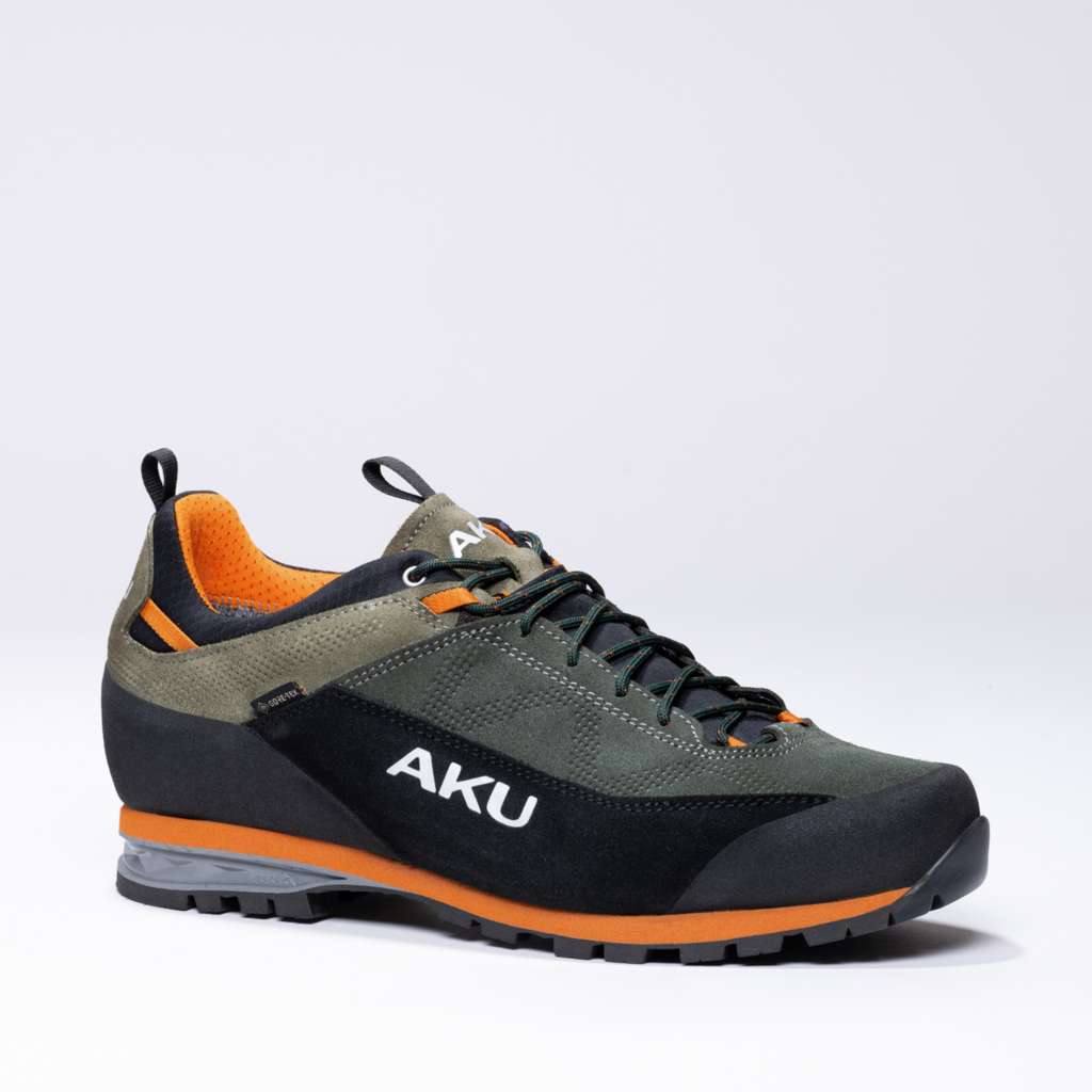 AKU Link GTX Verde-Arancio vista laterale