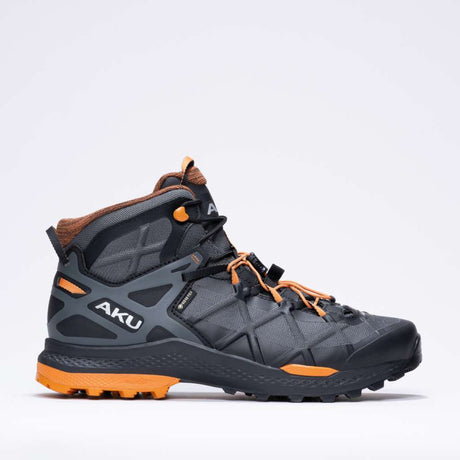 AKU Rocket Mid DFS GTX Nero-Arancio vista tre quarti