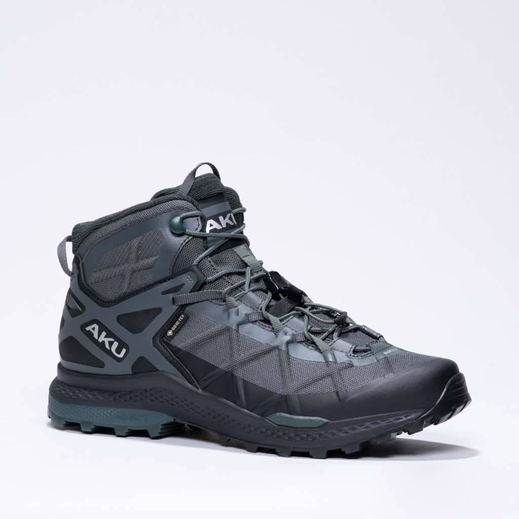 AKU Rocket Mid DFS GTX Grigio-Verde vista laterale