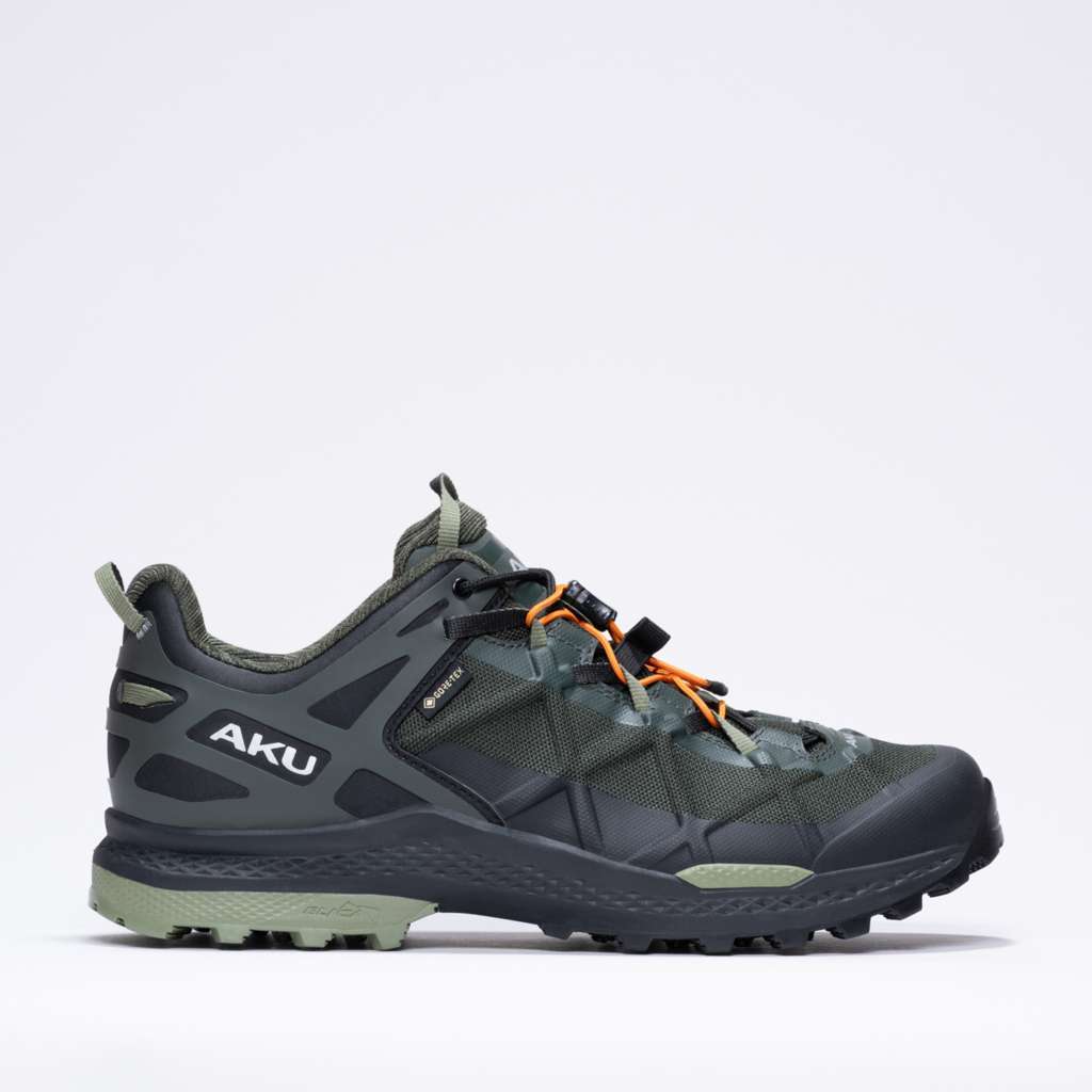 AKU Rocket DFS GTX Verde Militare-Nero vista tre quarti