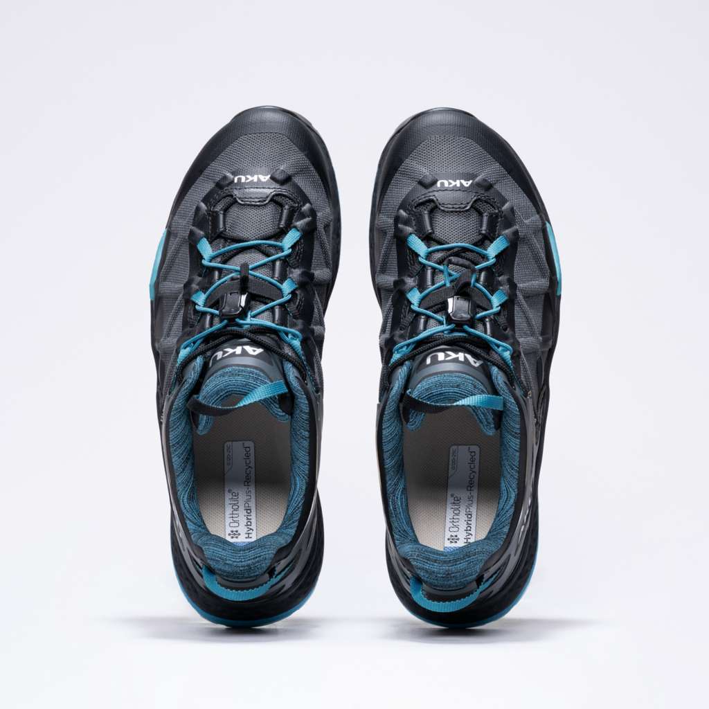 AKU Rocket DFS GTX Ws Nero-Turchese vista dall'alto