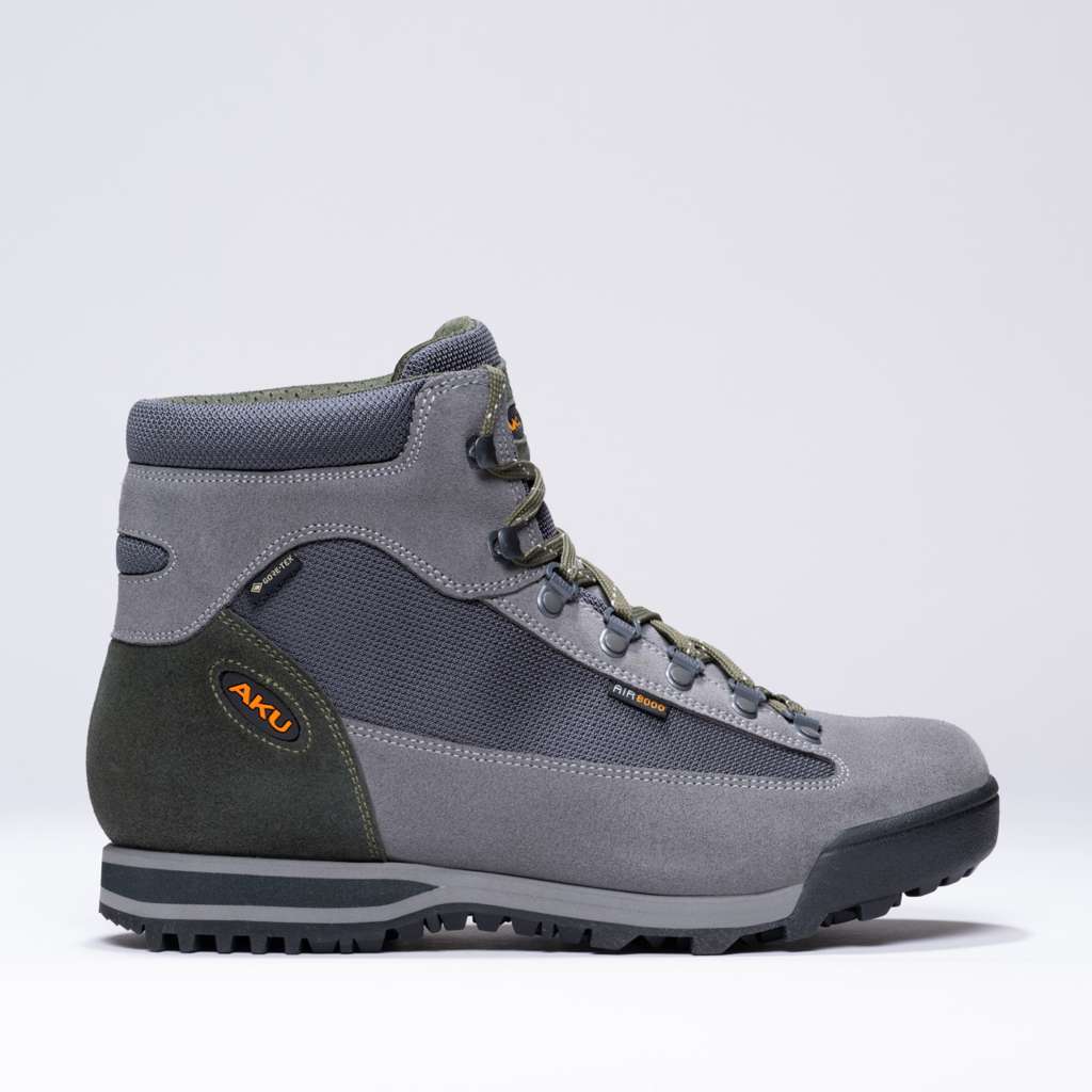 AKU Slope Micro GTX Grigio-Verde vista tre quarti